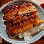 かぶと - ご飯に乗せてうな丼にしました