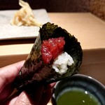 鮨 さいとう - 中落ち手巻き