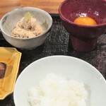 心根 - 鯛の子炊いたん　塩鮭燻製　平飼い卵黄