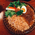 里山のカフェ ににぎ - 今季のランチセット(秋) カボチャと男鹿梨の鶏挽肉カレー　1630円