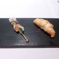 Recette - アミューズ（鱧、生ハムのクロワッサン）