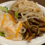 元氣七輪焼肉 牛繁 - ナムル盛り合わせ