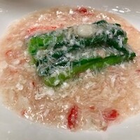 中国料理 桃李 - 青菜の湯引き 蟹肉あんかけ