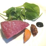 La Brianza - A5常陸牛炭火焼き。ブリアンツァの炭火焼き大好きおいしい♡ 火入れが巧みなのに加えて、炭火焼きの香り香ばしさが加わるのが格段おいしさ増しするんだと思うの(≧∇≦)b