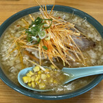 ラーメン ふじ屋 - こってりみそラーメン　辛ねぎ　背脂多め