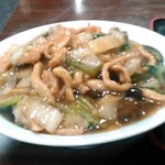 華成楼 - 細切り豚肉餡かけご飯