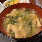 鳥吉 - ランチの味噌汁