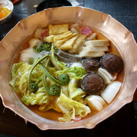 星のや 京都 ダイニング - 季節野菜の朝鍋