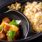 Sweet and sour pork/fried rice