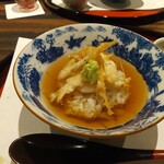 割烹 清風 - 白エビの天茶