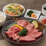 Popular three kinds Yakiniku (Grilled meat) lunch