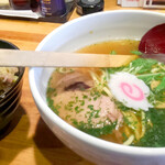 会津ラーメン 和 - 青じそラーメンのセット