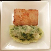 天厨菜館 銀座店 - ホウレン草チャーハンセット 1200円 のだいこん餅と海老ニラ餃子
