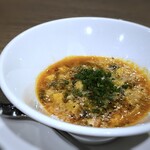 クッチーナ イタリアーナ アメリア - ◆ミネストローネスープ・・このスープ美味しい。お野菜の旨味とコンソメ味がよく、少し濃厚でとても美味しい。・