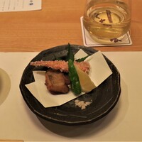 個室会席 北大路 新宿茶寮 - ワカサギのあられ揚げとカワハギのフライ