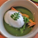 Restaurant Le Proust Miura - 山芋のロワイヤル　蛤と筍　菜の花のソース