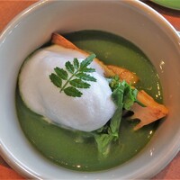 Restaurant Le Proust Miura - 山芋のロワイヤル　蛤と筍　菜の花のソース