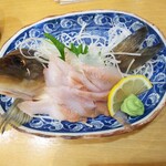 朝市お食事処 山三 道下商店 - ほっけの刺身