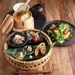 （休日）竹籠ご馳走ランチ　Web予約の方限定　1ドリンクサービス付き！　
