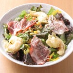 Caesar salad with Prosciutto and shrimp mayo