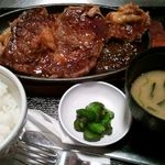 焼肉家 かねよし - 北海道産牛サーロインステーキセット５００円