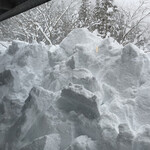 レヴォ - 2階の景色ですが、屋根から何度も雪崩の様な轟音。景色がどんどん遮られていく。