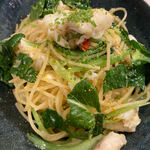 trattoria e poi - 真鯛と小松菜のペペロンチーノ