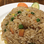 ネパールステーション - チキンフライドライスのアップ