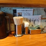 中華蕎麦うゑず - 卓上。