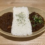 コスギカレー - ダブル（濃すぎチキンカレー＆濃すぎスパイシーキーマカレー）