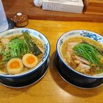 もんど - 蔵出し醤油麺、味玉ありと味玉なし　2021.5