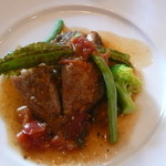 オシノ - メイン　こちらは金目といさきの焦がしバターソース