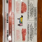 エフシー&ダイニング・テーブル 京都御所店 - メニュー裏