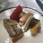 ア・タ・ゴール - ランチ前菜　鴨のリエットとピクルス