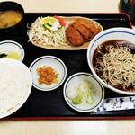 Yabu soba - メンチそば定食