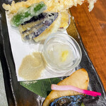 四季の味 日和 - 日和膳の天ぷら盛合せと西京焼き