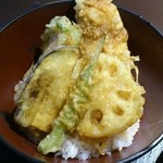 Sakura - 秋鮭と帆立の磯辺あげ天丼