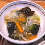 さくら本店 - (ﾗﾝﾁ)さくら定食 主皿：揚げナス五目野菜掛け　2021.5.11