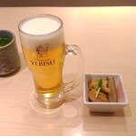 すし屋 銀蔵 - ヱビスとおとおし