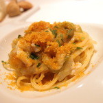 キメラ - 淡路産真鯛と緑茄子のメッツェリングイネ