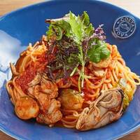 牡蠣のトマトソーススパゲッティーニ 
