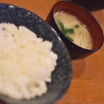 Shokusai Shubou Yuukitei - ランチ共通の『汁椀・ライス』