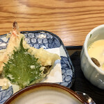 活魚料理一徳 - 茶碗蒸しに天ぷら