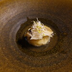 四間道レストランMATSUURA - 鮑の乗ったがんもどき