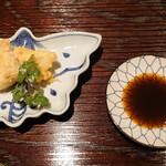 鈴田式 - 三重の虎魚の天ぷら 肝ポン酢で