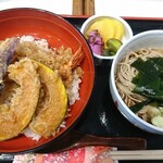 蕎麦セイジ - ハーフ天丼+ミニそば