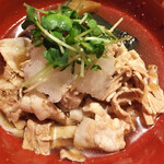 Shumbou kaidou aoba - 豚と茄子の煮浸し。出し汁、大根おろしたっぷりさっぱり美味しい