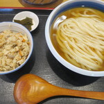 うどん 千代 - ひやかけうどん＋かやくごはん