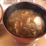 四方吉うどん - 肉汁あぶらみそ玉汁