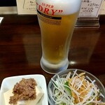 中華KEN - R3.3：晩ごはんセット（アルコール1杯付き1352円）+お通し（198円）